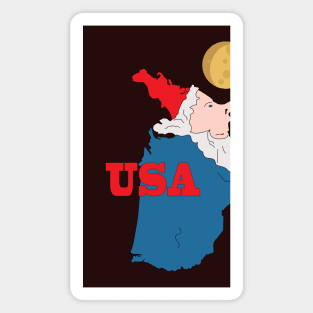 A funny map of the USA Magnet